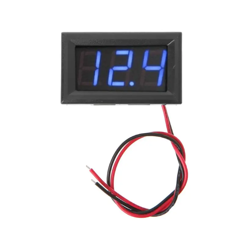 DC 2 Wires 2.5V-40V Voltmeter 0.56Inch Mini LED Display Digital Voltmeter Voltage Tester Meter