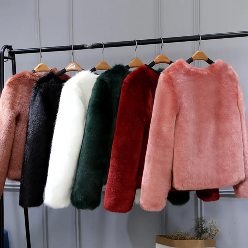 MCCKLE 2018 Autumn Winter Women Faux Fur Coat Long Sleeve Thicken Warm Fur Jacket Female Streetwear Solid Loose Fur Coat Outwear MCCKLE 2018 Autumn Winter Women Faux Fur Coat Long Sleeve Thicken Warm Fur Jacket Female Streetwear Solid Loose Fur Coat Outwear