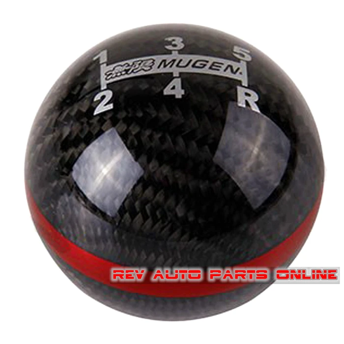 5 Speed Mugen JDM Real Carbon Fiber Ball Type Gear Shift Knob For Honda S2000 FD2 Intergra etc