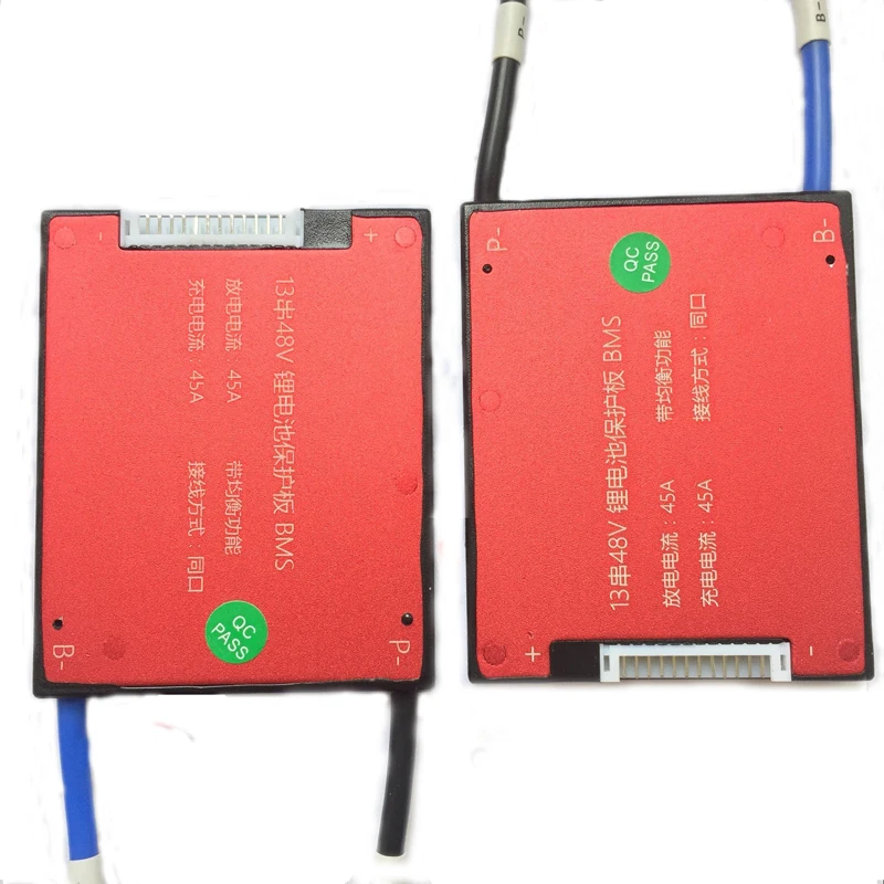 Водостойкая литиевая батарея lipo 13 s В 48 V 45A bms pcb pcm для электромобилей|Комплекты