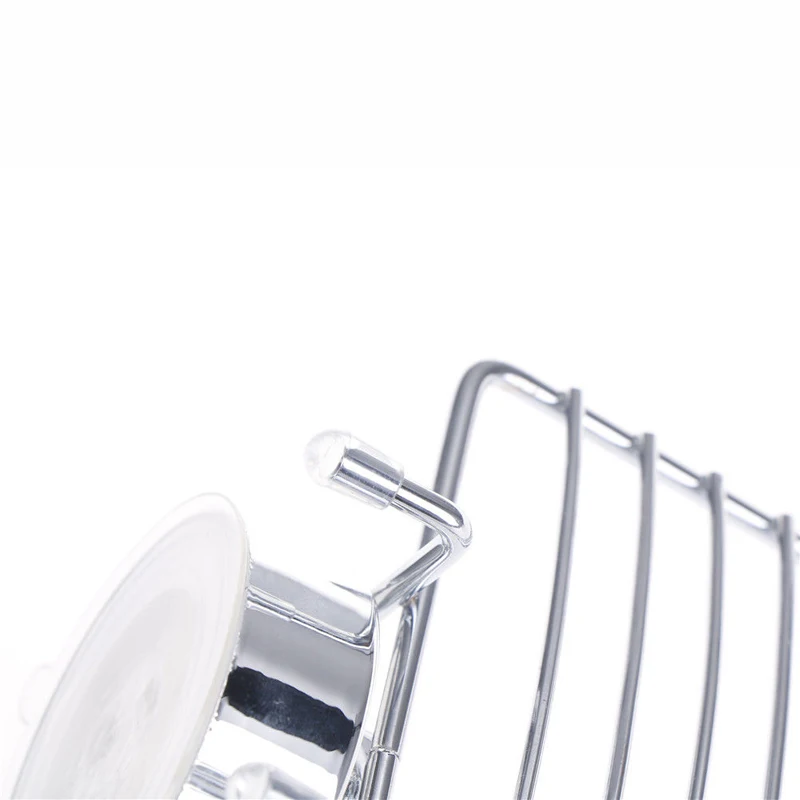Stainless Steel Vacuum Suction Cup Soap Holder Dish Soap Cup Box Storage Basket Saver For Bathroom Accessories