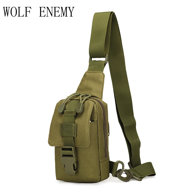 

High Quality!Outdoor Tactical Nylon Sport Utility Camouflage Chest Bags Men Riding Climbing Shoulder Bag Diagonal Bag