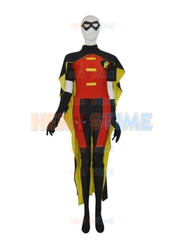 

Red Robin Costume Strong Mens halloween cosplay Batman Robin Superhero Costume show zentai suit The most popular