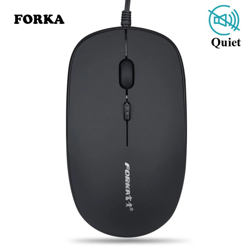Forka Silent Click Мини Проводная компьютерная мышь портативная беззвучная настольная
