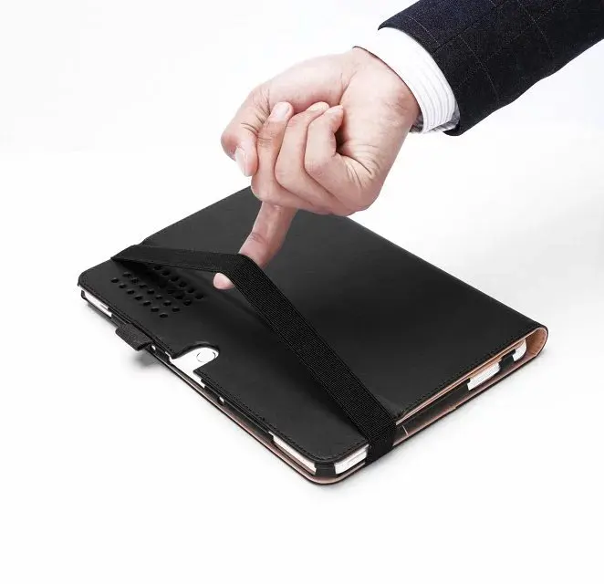 

For ASUS Transformer Mini T102HA 10.1'' Tablet Luxury Cowhide Magnetic Stand PU Leather Folio Cover Case Card Hand Strap + pen