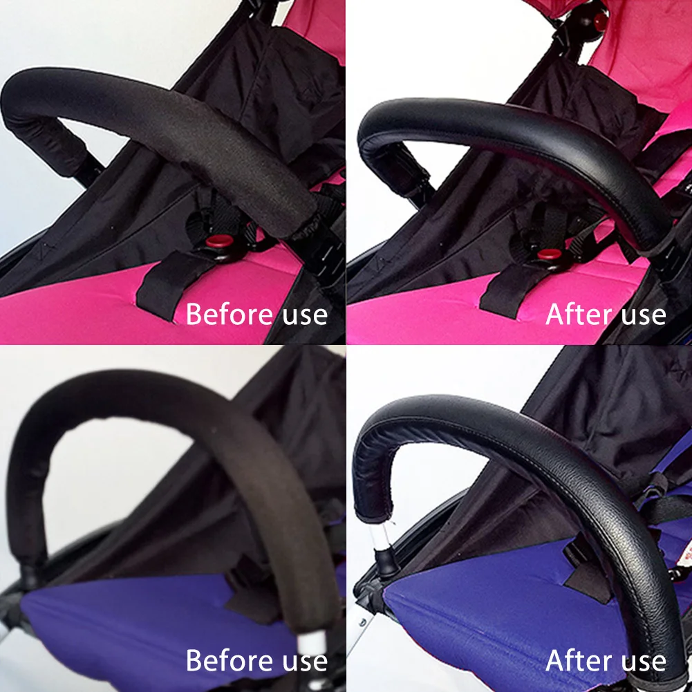 

Baby Stroller Handle Armrest Protective Case Cover Pram Accessories PU