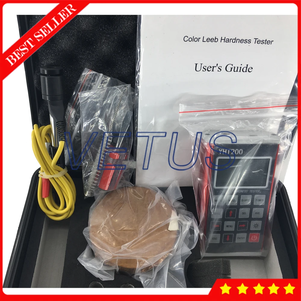 

YHT200 Leeb Hardness Tester Aluminum Shell Handheld Hardness Testing Instrument Durometer 600 Groups Data Memory