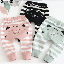 Hot Autumn New Korean Version Pants Cotton Stripe Unisex Baby Boys Girls Pants Big Butt Children's Pants Thickening Baby