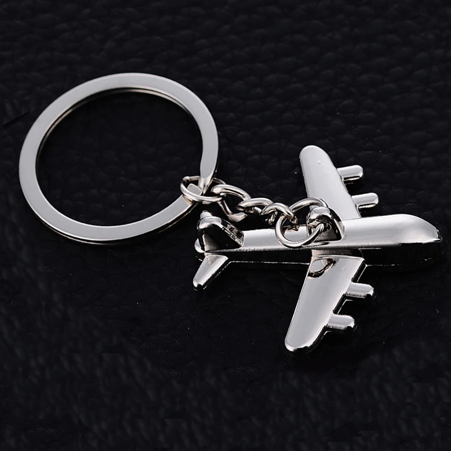 10PCS Aircraft Style Keychain Charm Unisex Car Key Ring Holder Alloy