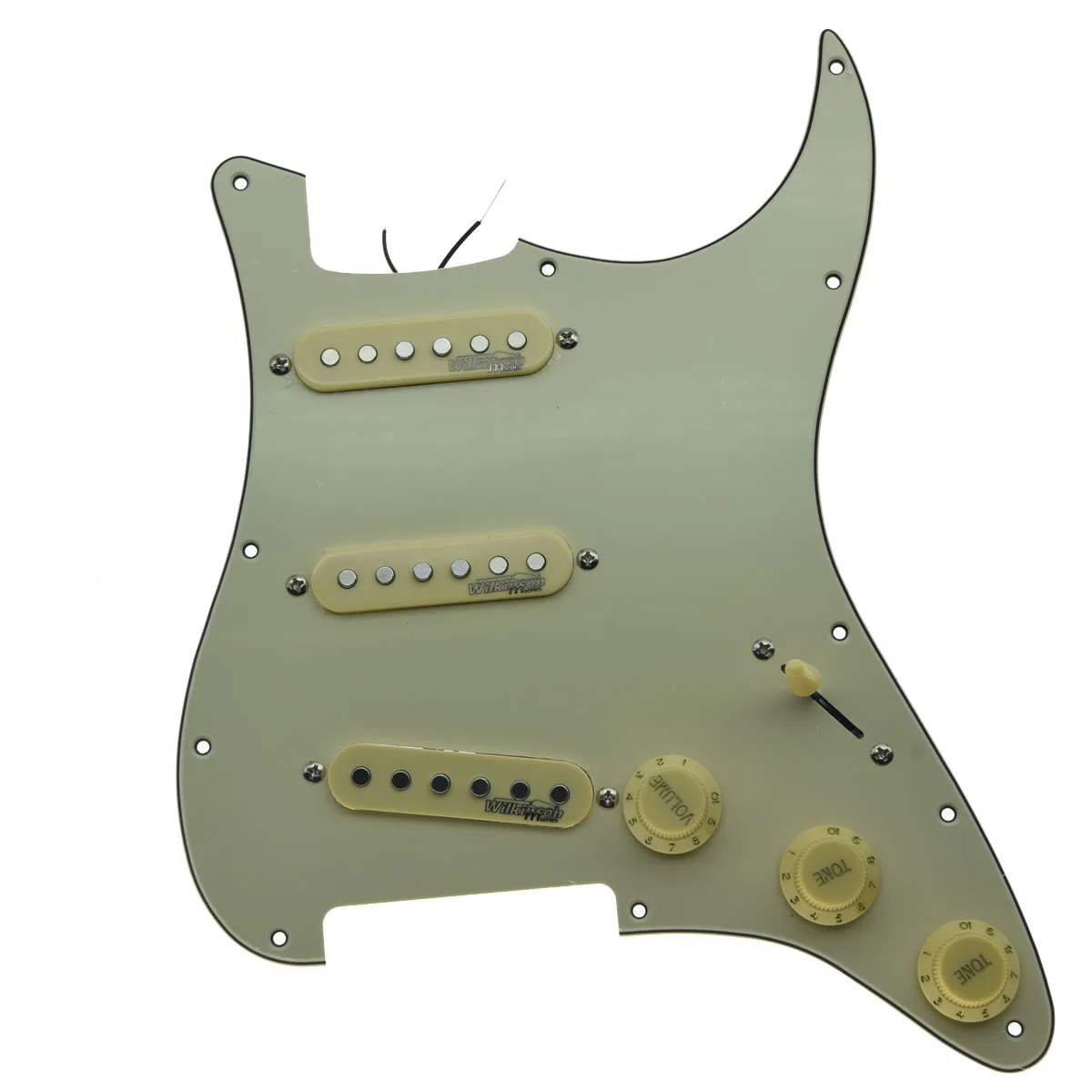 Dopro нагруженная гитара накладка с звукоснимателями Wilkinson Prewired ST Pickguard подходит Fender Strat Stratocaster Сделано в США/Мехико - Цвет: Aged White