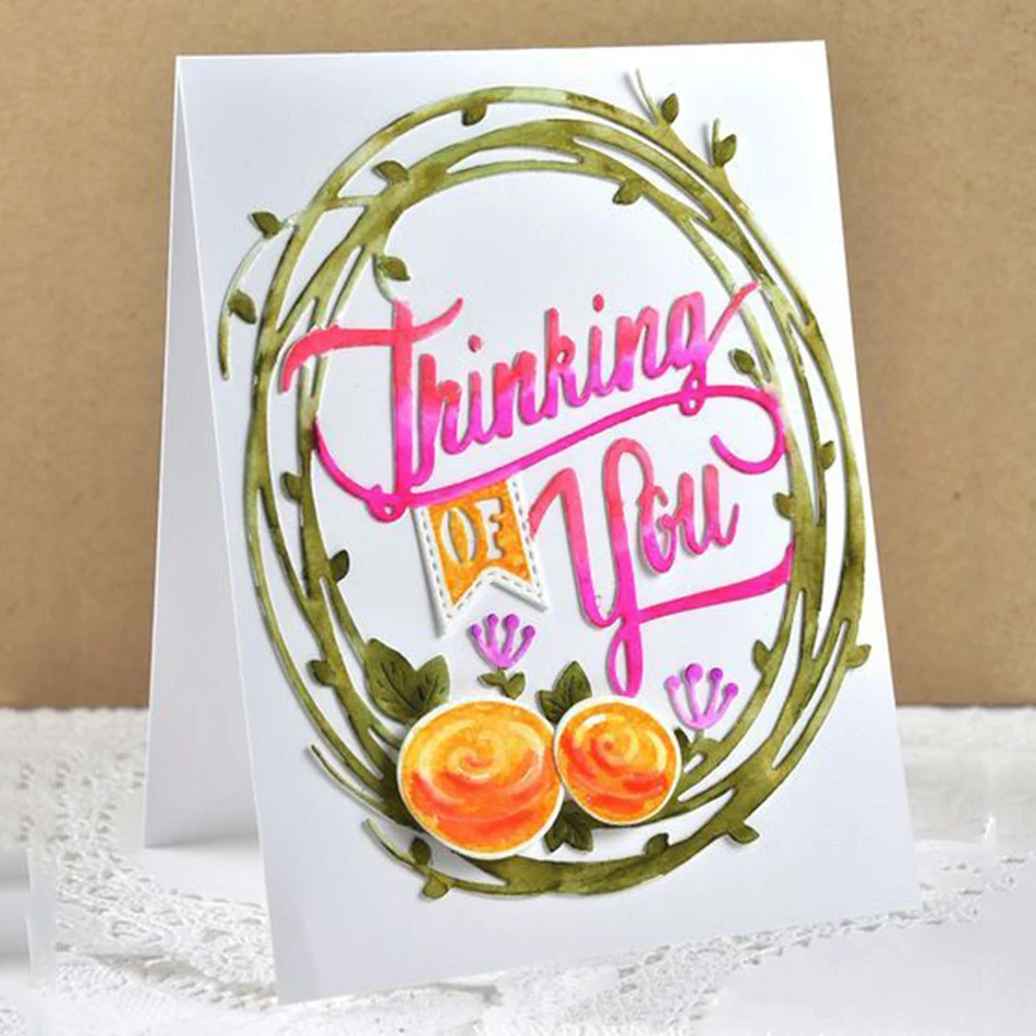 

YaMinSanNiO Letter Dies Oval Circle Frame Metal Cutting Dies New 2019 for Craft Dies Scrapbooking DIY Card Making