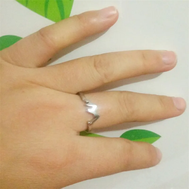Женское Обручальное кольцо серебряного цвета с изображением горы|anillos fashion|trendy