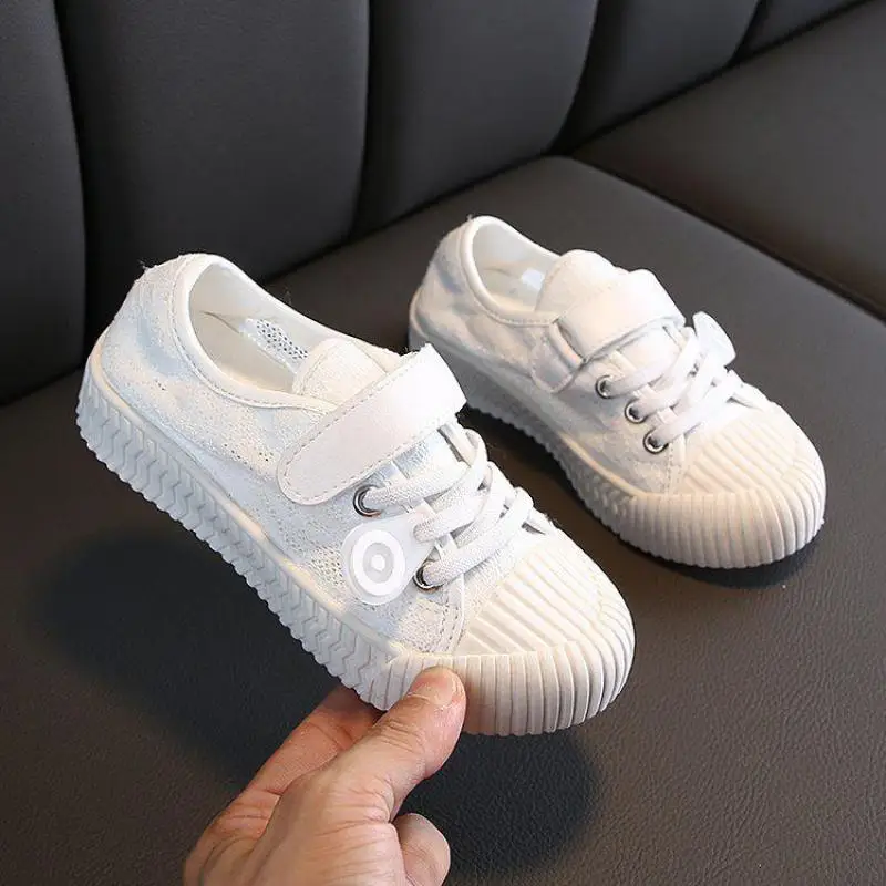 

Kids Slip On Shoes 2019 Spring Autumn Boys Clearance Sport Sneakers Girls Breathable White Shoes Children Fashion Casual A895