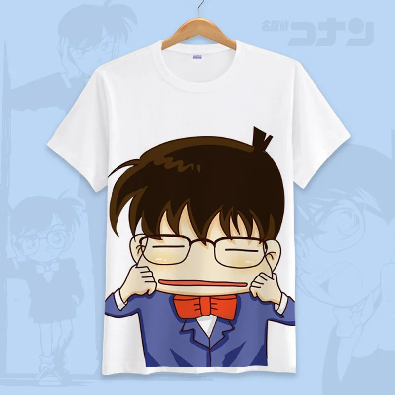 Женская и мужская футболка с коротким рукавом в стиле аниме Detective Conan уличная