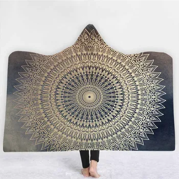 

Lannidaa India Mandala Blankets Endless Bohemian Hooded Blanket For Adults Kid Winter Warm Travel Picnic Sofa Bed Wrapped Throw