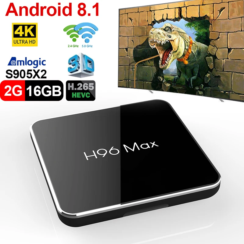 H96max x2 Android 81 LPDDR4 Amlogic S905X2 TV BOX Quad Core 24G y 5 GHz Dual wifi BT4.1 100 M H.265 4 K Media Player Smart B H96max x2 Android 81 LPDDR4 Amlogic S905X2 TV BOX Quad Core 24G y 5 GHz Dual wifi BT4.1 100 M H.265 4 K Media Player Smart B