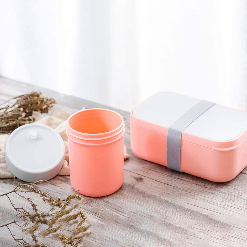 Baispo Microwavable Bento Box герметичный BPA бесплатно Портативный Ланч-бокс с столовой едой контейнер ланчбокс для школы офиса