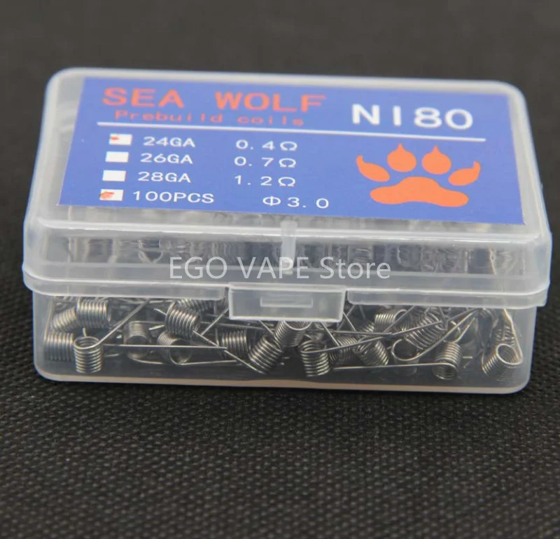 Предварительно изготовленная катушка SEA WOLF NI80 24 г 26 28 нагревательный провод