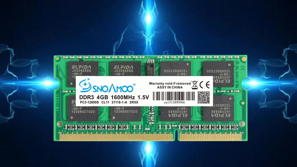Snoamoo ram ddr3 4gb 1333 1600 mhz