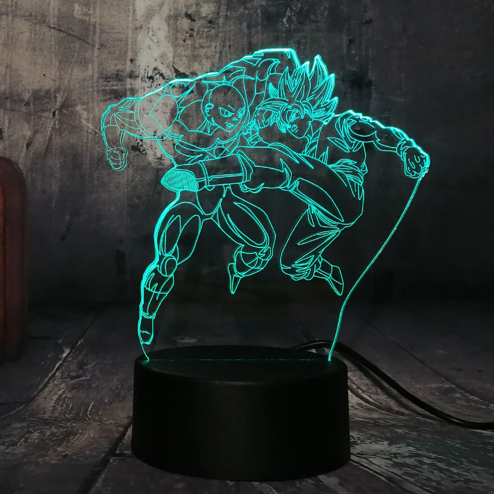 Cool Seven Dragon Ball Fighting Son Goku акриловый 3D RGB светодиодный ночник USB Настольный