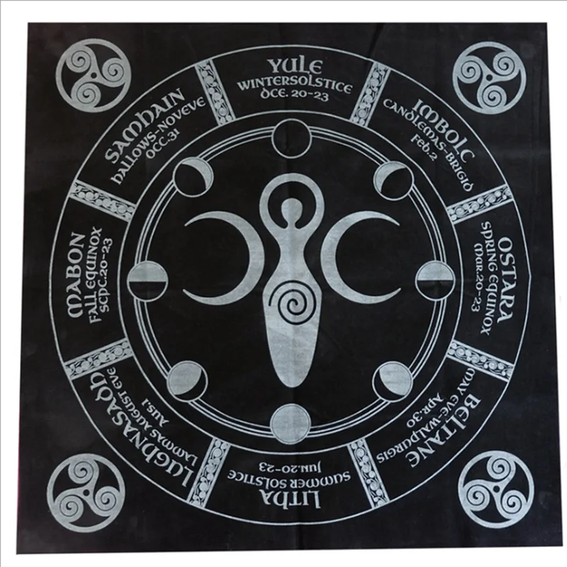  Tarot special tablecloth Black flannel tablecloth Divination tablecloth 49*49cm cross-border board 