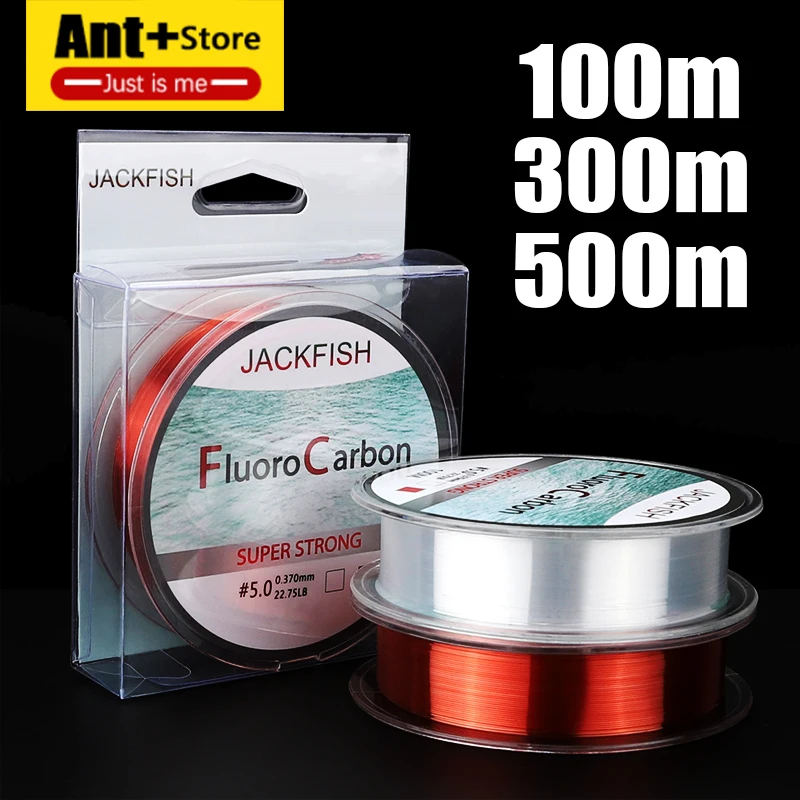 

Fishing Line 100M 300M 500M Fluorocarbon 5-30LB Monofilament Fishing Line Super Strong Leader Line Clear Fly Fishing All