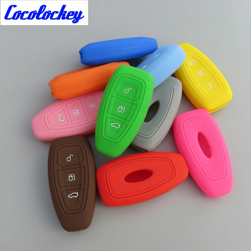 Cocolockey силиконовый чехол для автомобильного ключа Ford Mondeo S Max Kuga Grand Galaxy Focus Fiesta 3