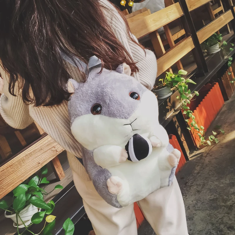 Kawaii Hamster Backpack Student Primary School Girl Backpack Escolar