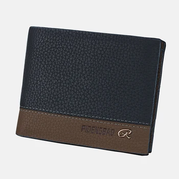 

Hot Fashion Men Wallets Design Patchwork Pattern 3 Colors Quality Patent Leather Wallet Business Short Style Purse Free Shipping