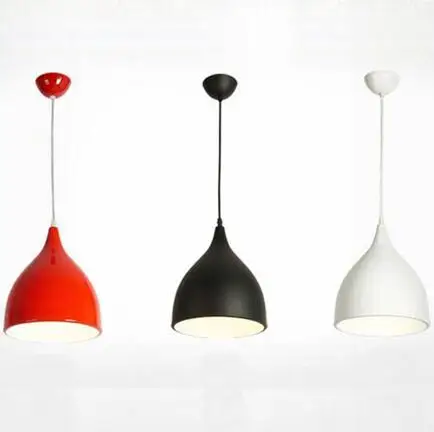 led ceiling pendant lamp black white red color indoor home decoration modern led light lighting luminaire