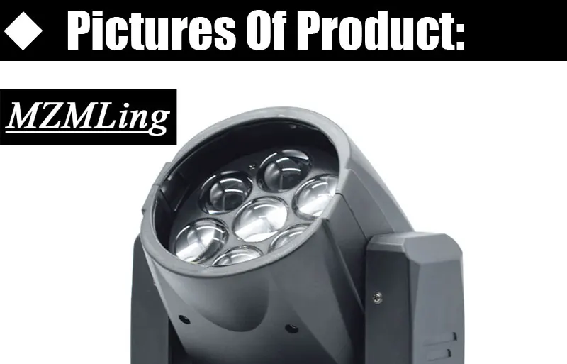 Светодиодный светильник 7x12 Вт для мытья/масштабирования DMX512, светильник с подвижной головкой, Профессиональный DJ/бар/вечерние/шоу/сценический светильник светодиодный сценический светильник