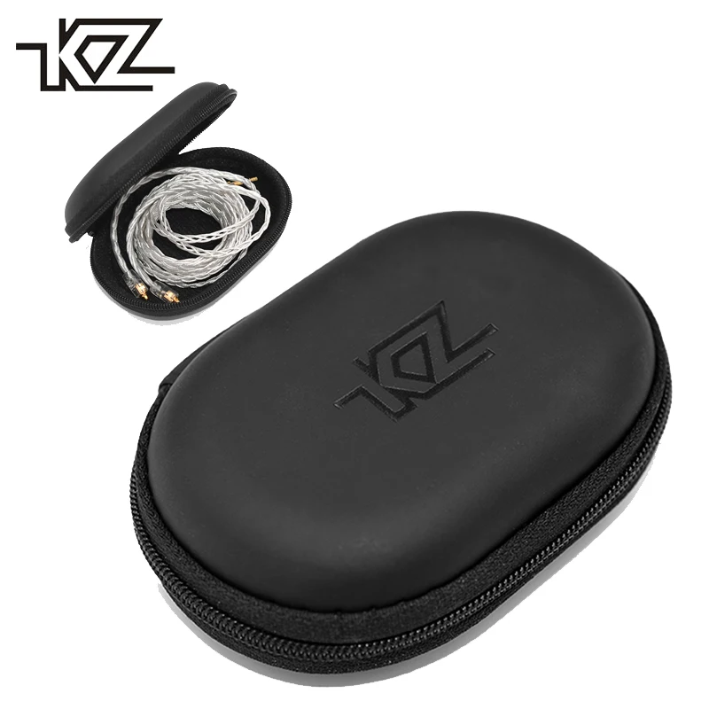 Buy KZ earphone storage box portable earbuds box USB cable earphones protective