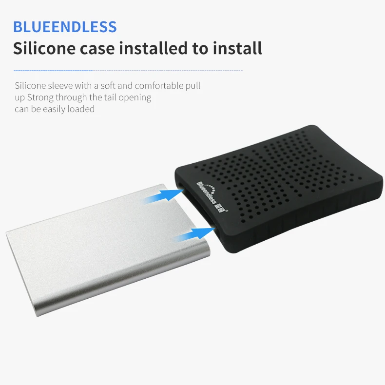 1 ТБ алюминиевый резиновый Sata usb 3,0 2,5 корпус SSD, hdd disque dur Внешний usb 3,0 hdd box blueendless чехол hd externo