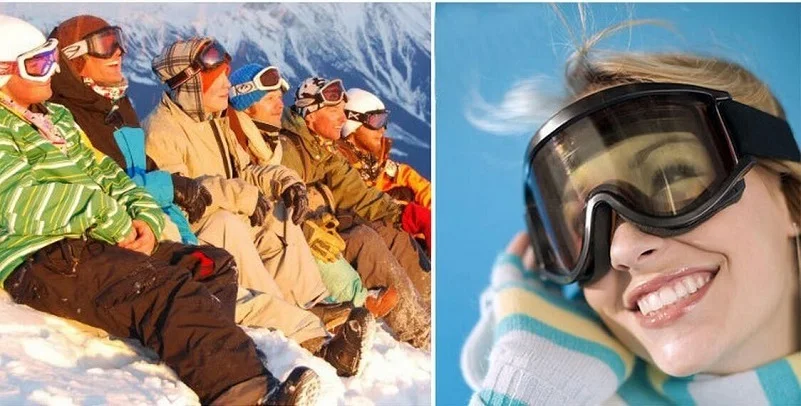 skiing and snowboarding