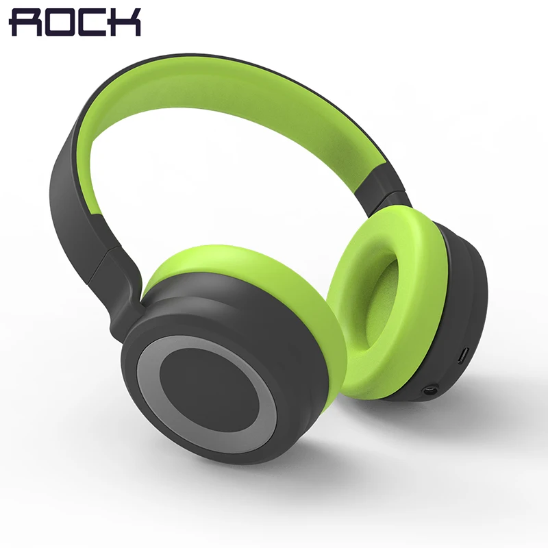 ROCK Space Series Wireless Bluetooth Headphone Stereo Bass Over Ear Wireless Earphone Headset For Computer Phone