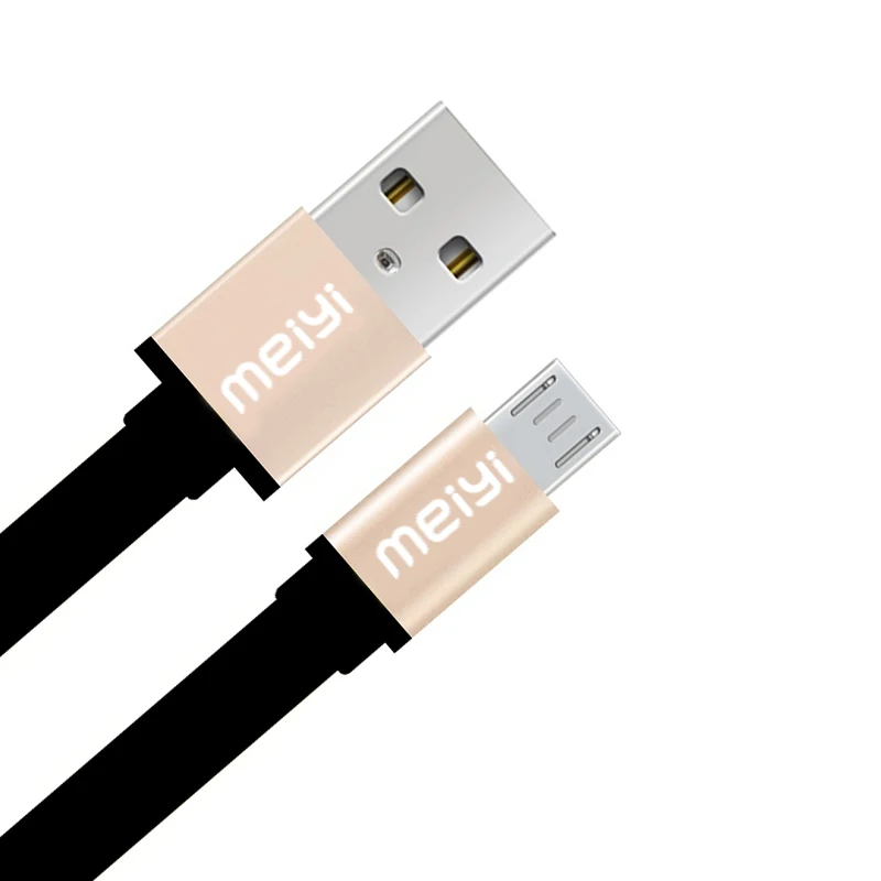 MEIYI металлический соединитель Лапша Micro USB кабель для синхронизации данных