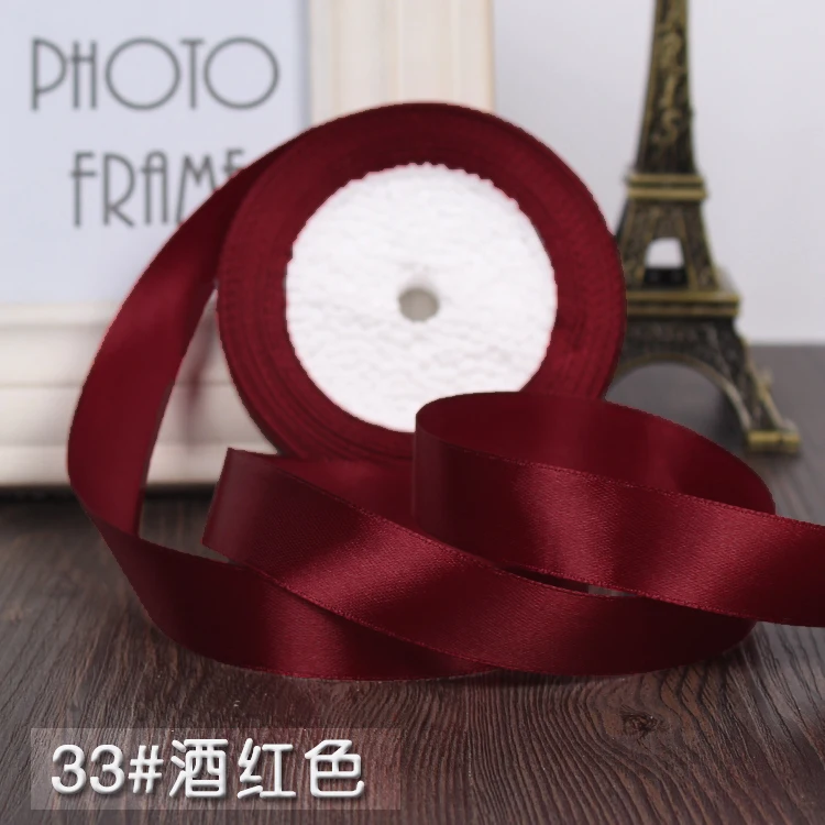 Атласная лента 25 ярдов 20 мм для украшения свадебной вечеринки|20mm satin ribbon|25 yardsatin