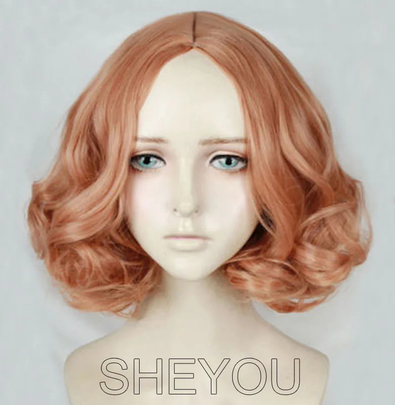 Persona 5 Haru Okumura Cosplay Wig Styled Centre Parting Curly Hair