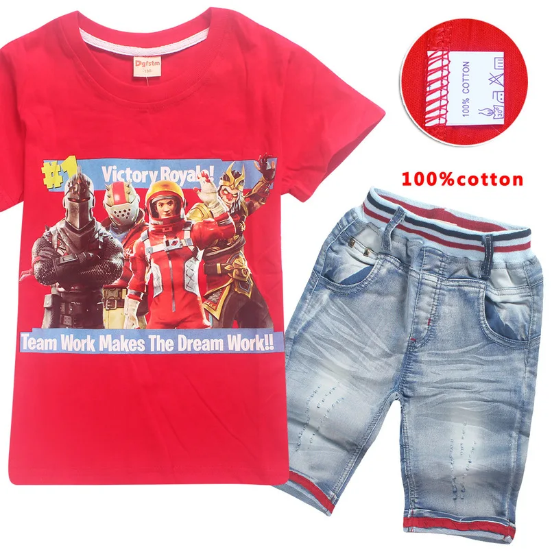 Children T-Shirt Fashion Fortnite Children's Clothing T-shirt Pattern Roupas Infantis Menino Set | Детская одежда и обувь