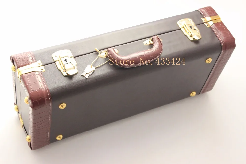 BACH STRAD Bb TRUMPET hard LEATHER CASE Instrument Bags & Casesin