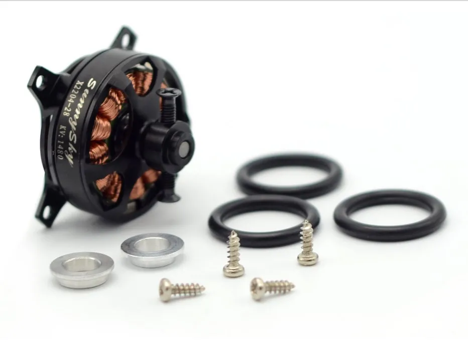 SUNNYSKY X2204 20G 2S 1800KV/1480kv 50W Brushless Motor, 340g Thrust HD8040 9047 prop thumbnail 5