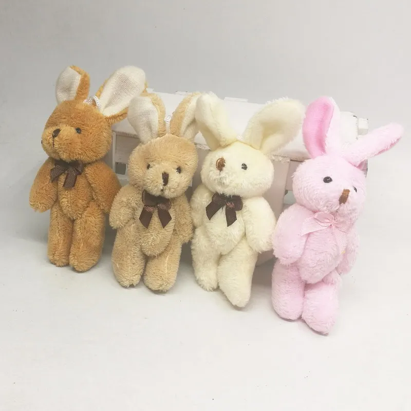 24 шт. милые мягкие мини-соединение кролик кулон плюшевый кролик для брелока букет из игрушек DIY украшения подарки 8 см