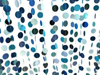 

Blue Ombre Garland, Wedding Garland, Photo Backdrop, Blue Paper Garland, Photo Prop, Photo Booth Backdrop, , Baby Boy Shower