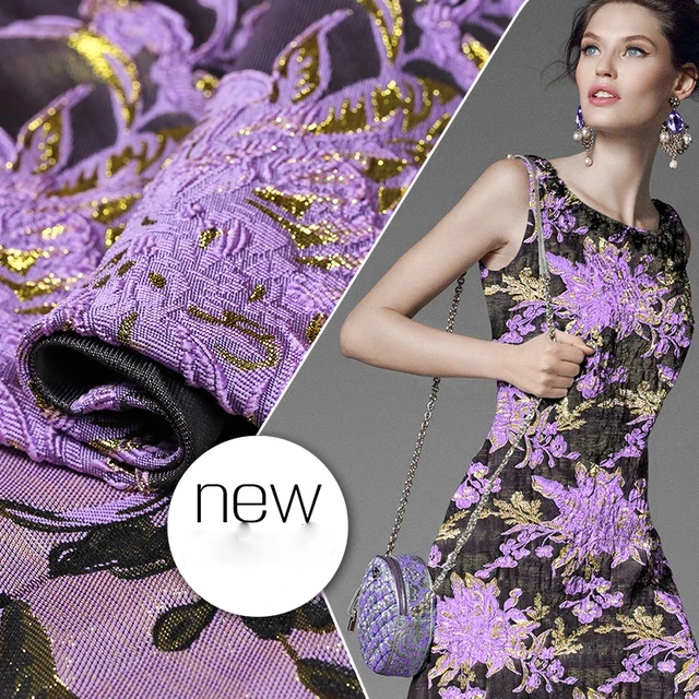 Perancis Jacquard Benang Dicelup Kain Brokat Busana Tiga Dimensi Kain Crisp Zijin Memenuhi Mata Desainer Perancis Jacquard Benang Dicelup Kain Brokat Busana Tiga Dimensi Kain Crisp Zijin Memenuhi Mata Desainer