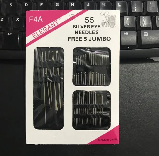 

55Pcs/Set Stainless Steel Sewing Needles Sewing Pins Set Home DIY Crafts Household Different Sizes