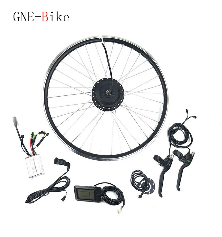 

GNE 36V 500W Electric Bike Bicycle Kit Front Wheel Brushless Gear Motor Battery Ebike Conversion Kit with LCD7