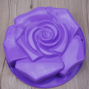 

Big Size 29*5.8cm Rose Flower Shape Silicone Cake Mold Silicone Cake Pan Kitchenware DIY Mold E496