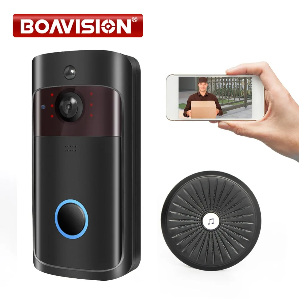 

1.0MP 720P Wireless Wifi Video Doorbell Security Camera Two Way Audio Smart Wi-Fi DoorBell Video Intercom Night Vision APP Tosee