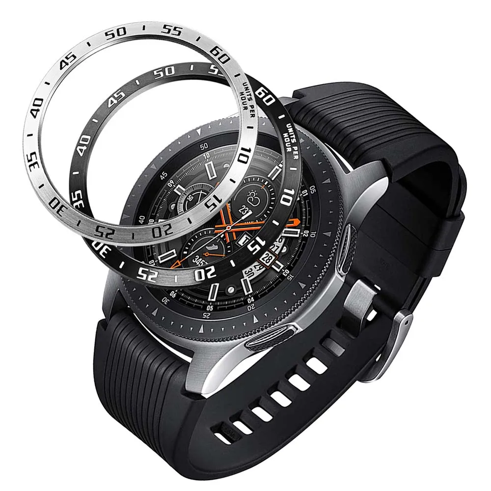 Кольцо с ободком из нержавеющей стали для samsung Galaxy Watch 46 мм/gear S3 Frontier классический клейкий чехол Защита от царапин чехол