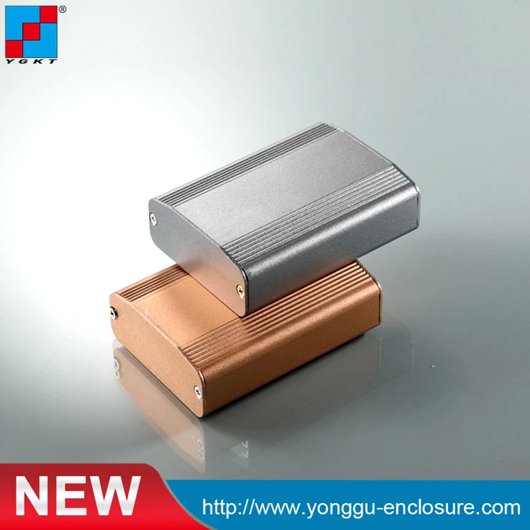 

YGK-005 61*22.4-80mm (WxH-L) Guangzhou custom aluminum project box enclosure manufacturer gray color